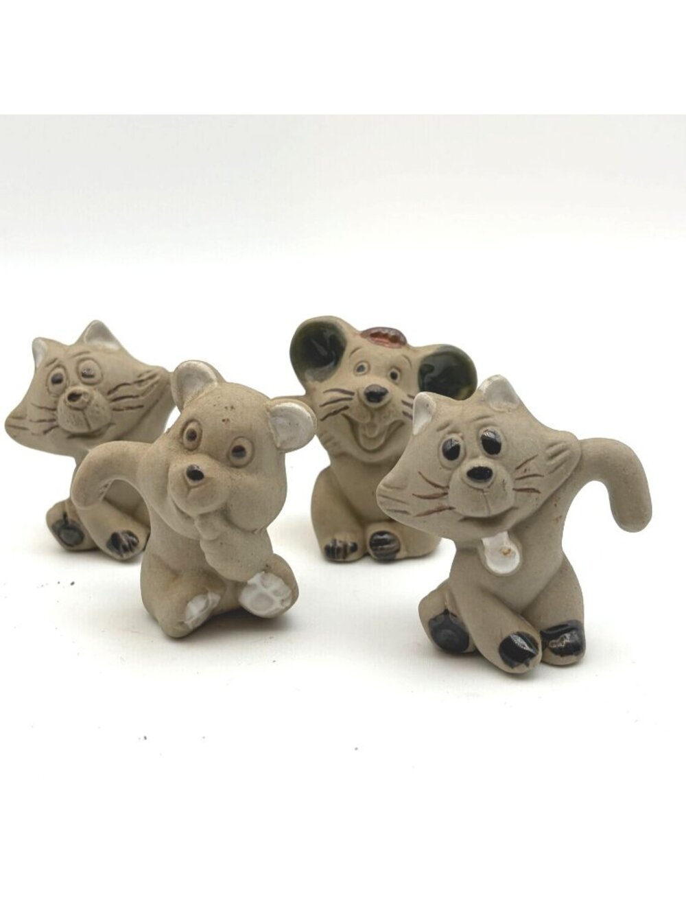Vintage Ceramic Animal Mug Markers Set of 4